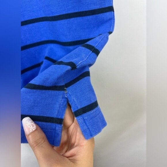 Gant by Michael Bastian Stripe Polo Shirt Blue White Men Size Medium - Picture 5 of 7